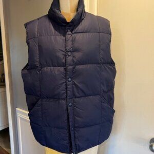 SALE $20-Lands End Light Weight Puffer Vest Men, 80% Down 20% feathers; Sz M